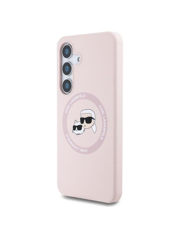 KARL LAGERFELD futerał do SAMSUNG S25 KLHMS25SSKCHTCP (Magnetic Silicone Double Heads) różowy