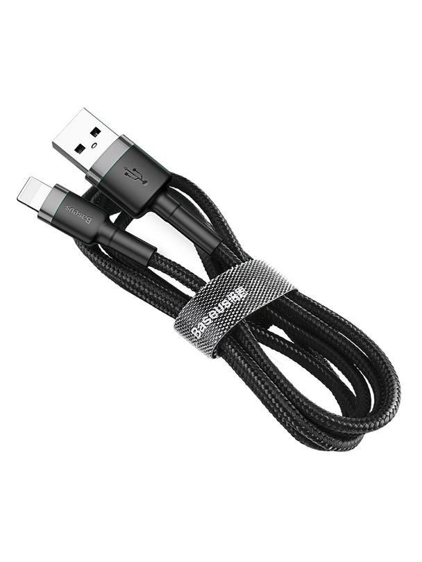 Kabel USB A do Lightning Baseus 2,4A Cafule 1 m CALKLF-BG1 czarno szary