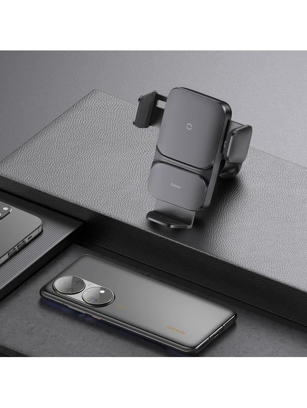 BASEUS uchwyt samochodowy indukcyjny automatyczny do kratki 15W CGZX000001 czarny