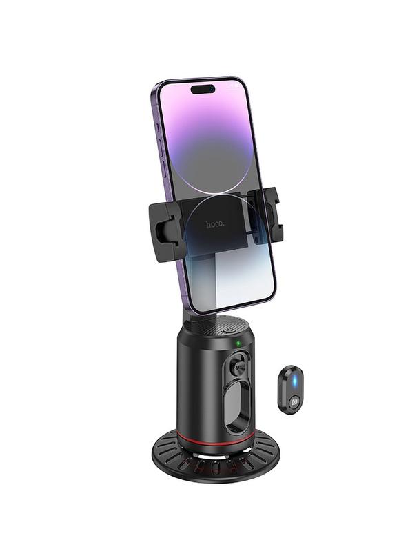 Uchwyt na telefon Hoco obrotowy 360 stopni z automatycznym śledzeniem twarzy K23 czarny