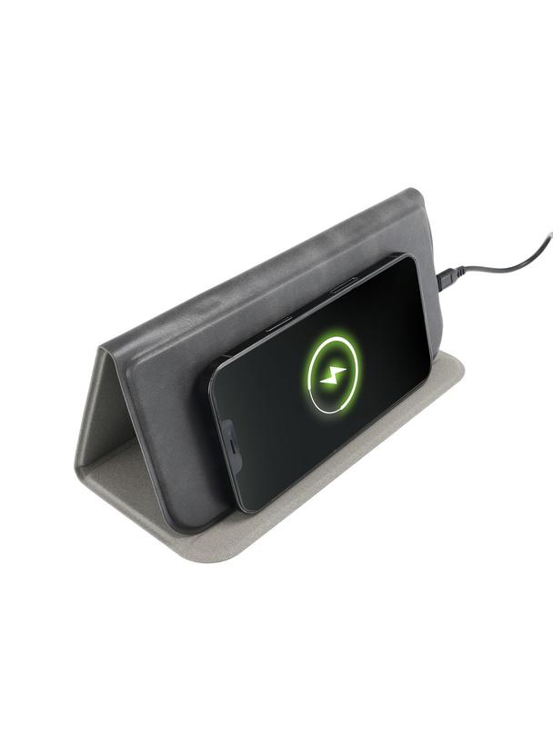 Podkładka pod mysz z ładowarką indukcyjną 15W OJD-82 brązowo szara