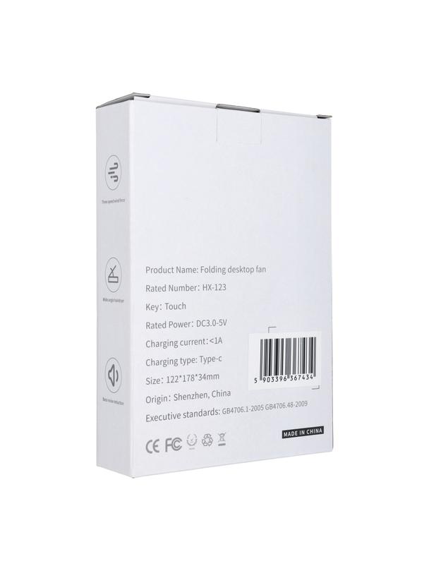 Wentylator / wiatrak biurkowy HX-123 ciemny niebieski