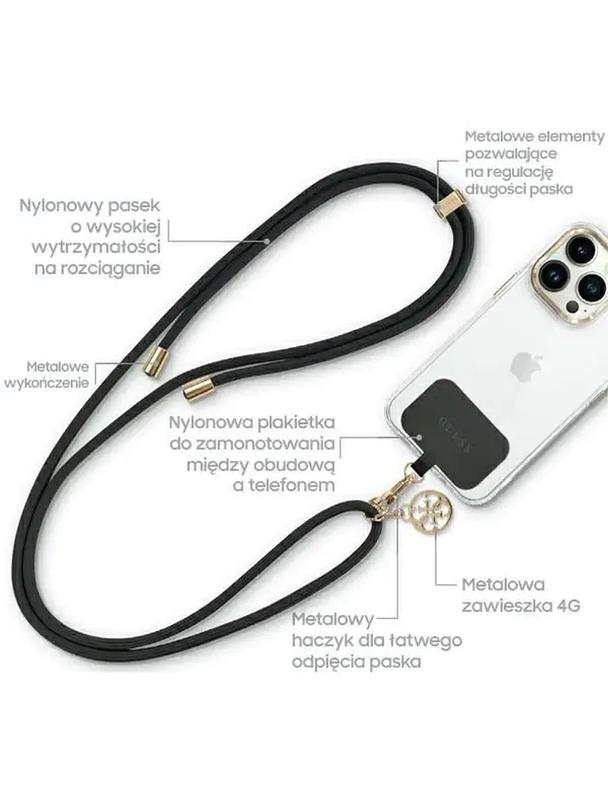Zawieszka GUESS GUUCNMG4EK (Cord and 4G Charm / złoto czarny)