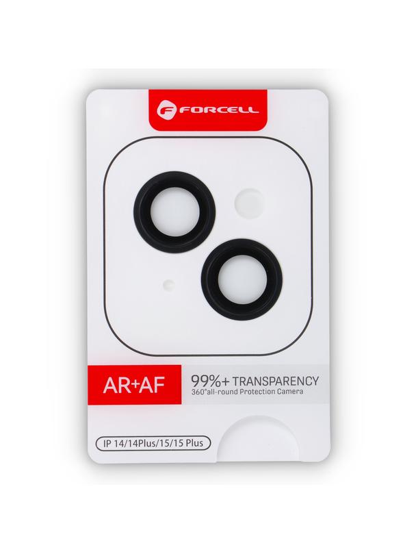 Szkło hartowane na aparat do iPhone 15 / 15 Plus Forcell Premium czarne