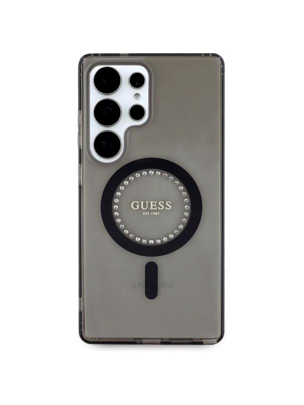 GUESS futerał do SAMSUNG S25 Ultra GUHMS25LPFTDTEK (Magnetic IML Rhinestones) czarny