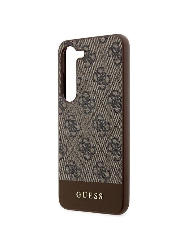 GUESS futerał do SAMSUNG S24 Plus GUHCS24MG4GLBR (4G Bottom Stripe) brązowy