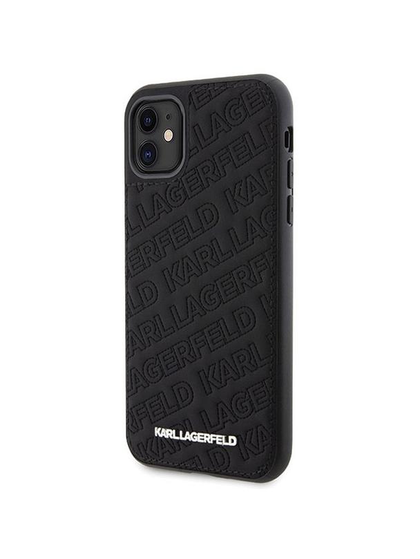 KARL LAGERFELD futerał do IPHONE 11 KLHCN61PQKPMK (Quilted K Pattern) czarny