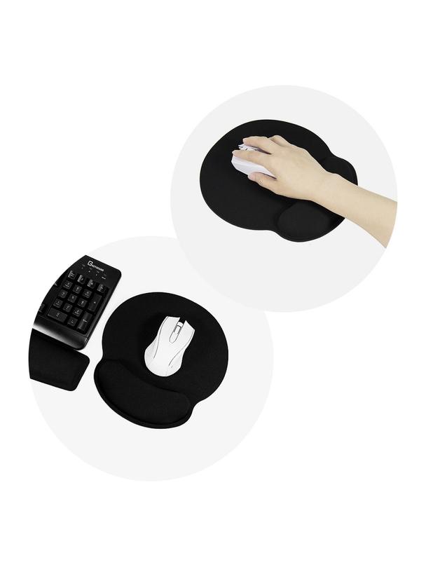 Podkładka pod mysz i nadgarstek ergonomiczna 250 x 230 x 25 mm czarna