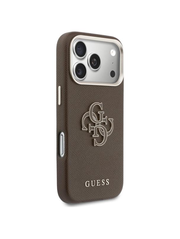 GUESS futerał do IPHONE 17 Pro Max GUHCP17X5PS4RGGW (PU FW Resin Logo) brązowy