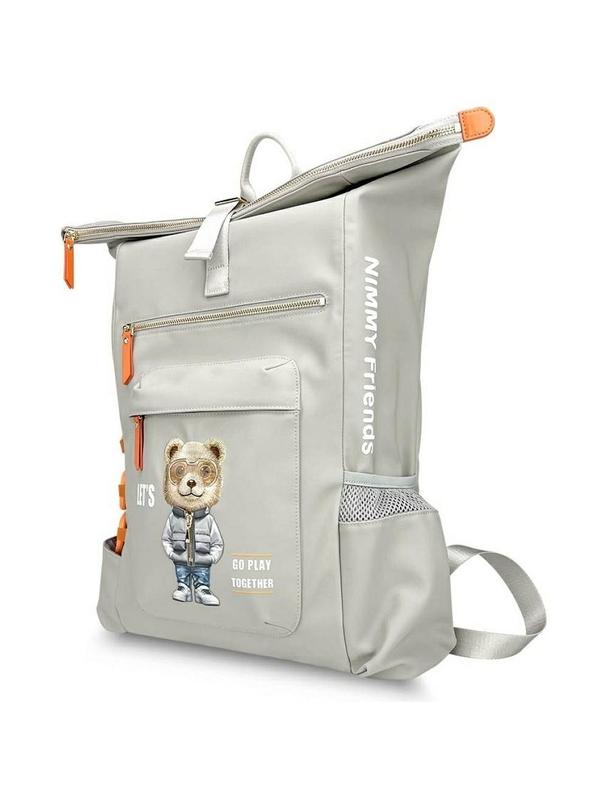 NIMMY plecak na laptop COOL&CUTE 2.0 Bear szary