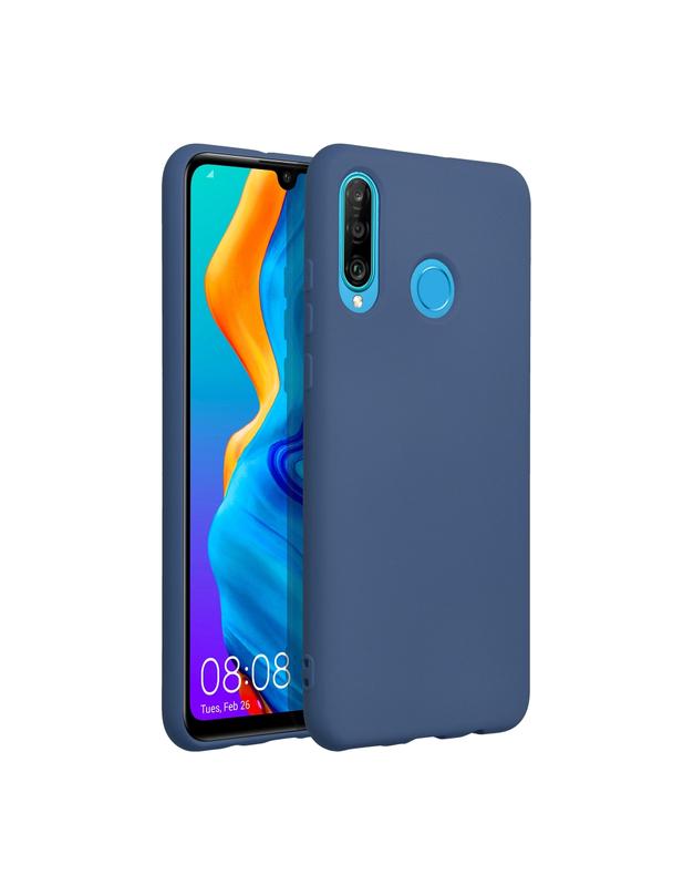 Futerał SILICONE do HUAWEI P30 Lite niebieski