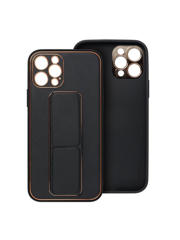 Futerał LEATHER CASE KICKSTAND do XIAOMI Redmi 13C / POCO C65 czarny