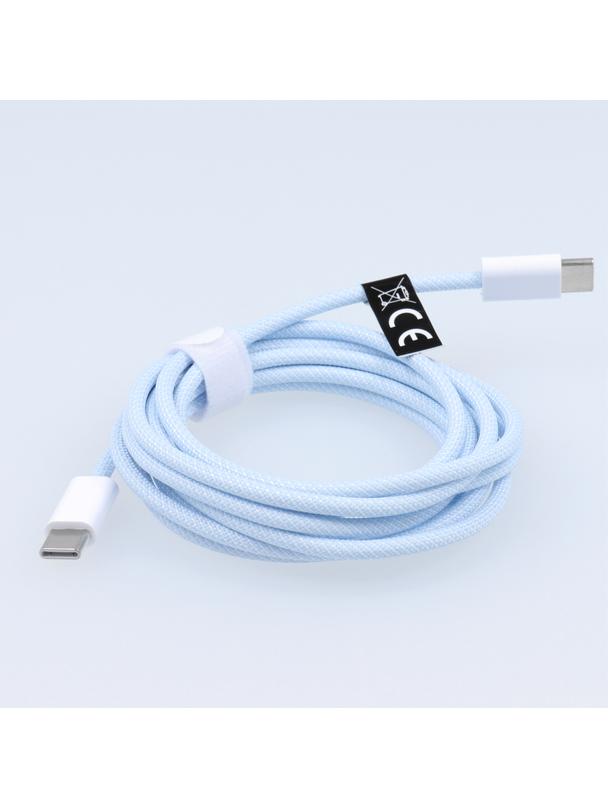 Kabel USB C do USB C PD QC3.0 3A 60W 2 m C263 niebieski