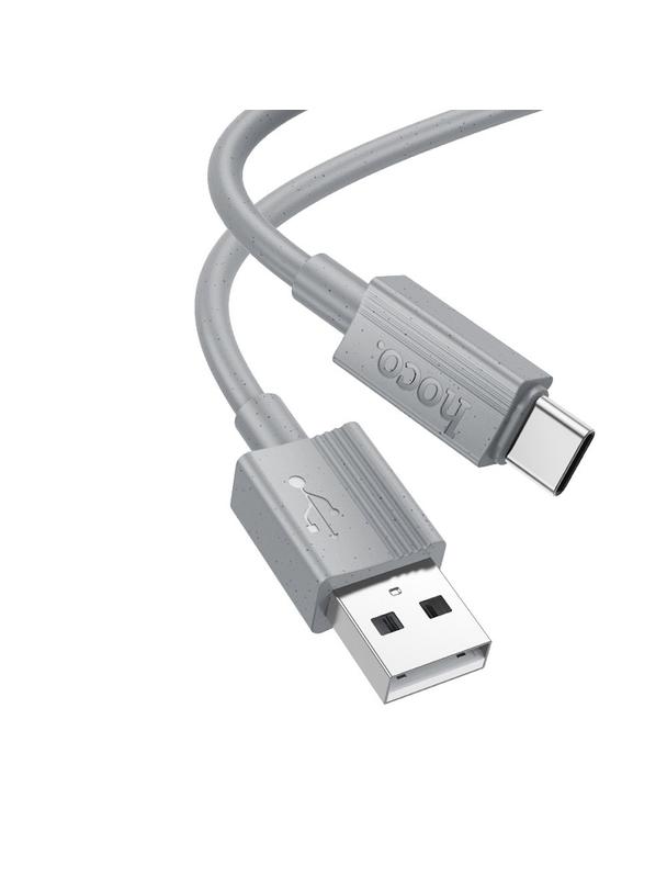 Kabel USB A do USB C Hoco 3A 1 m X107 szary