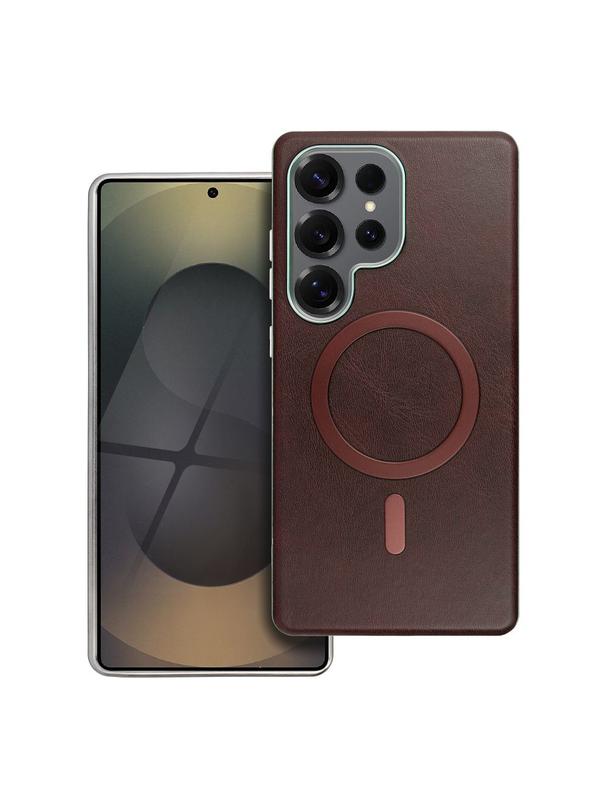 Futerał GENTLEMAN MAG COVER kompatybilny z MagSafe do SAMSUNG S25 ULTRA brązowy