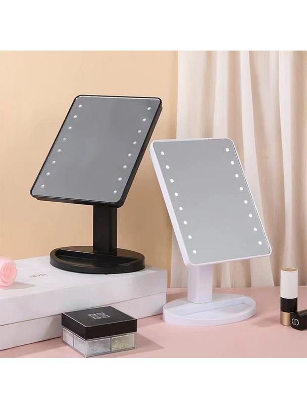 Lusterko toaletkowe z LED różowe