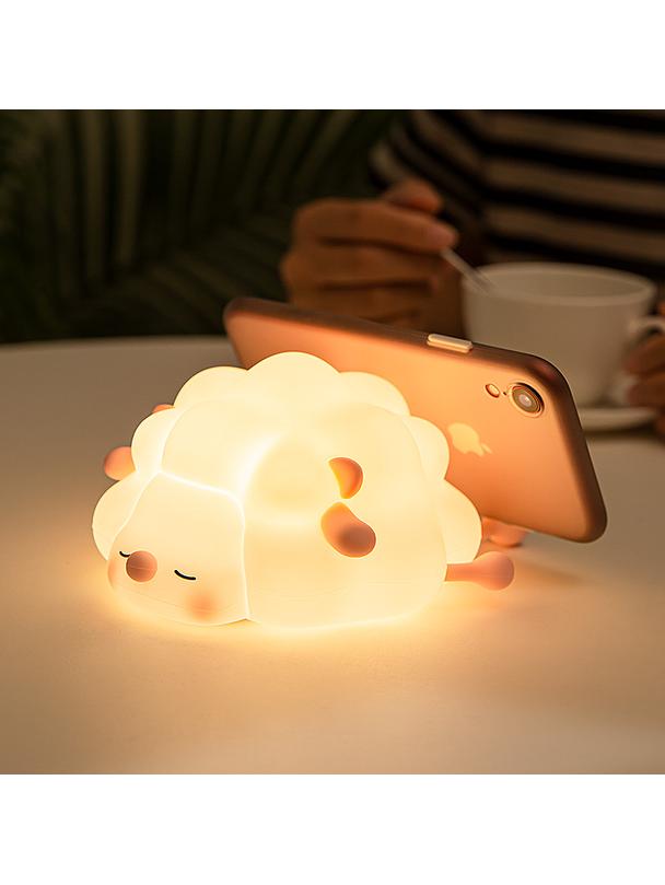 Lampka nocna Owieczka Art Deco dotykowy rózowy K-1156