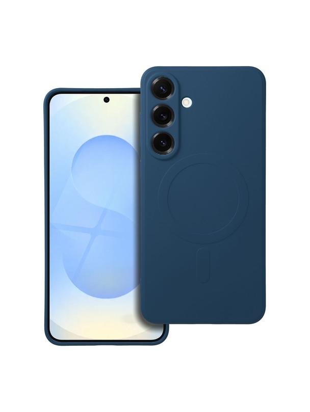 Futerał SILICONE MAG COVER kompatybilny z MagSafe do SAMSUNG S25 Plus niebieski