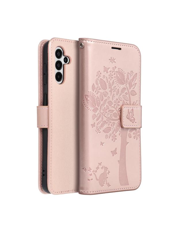 Kabura MEZZO Book do SAMSUNG A13 5G / A04S drzewo złoty róż