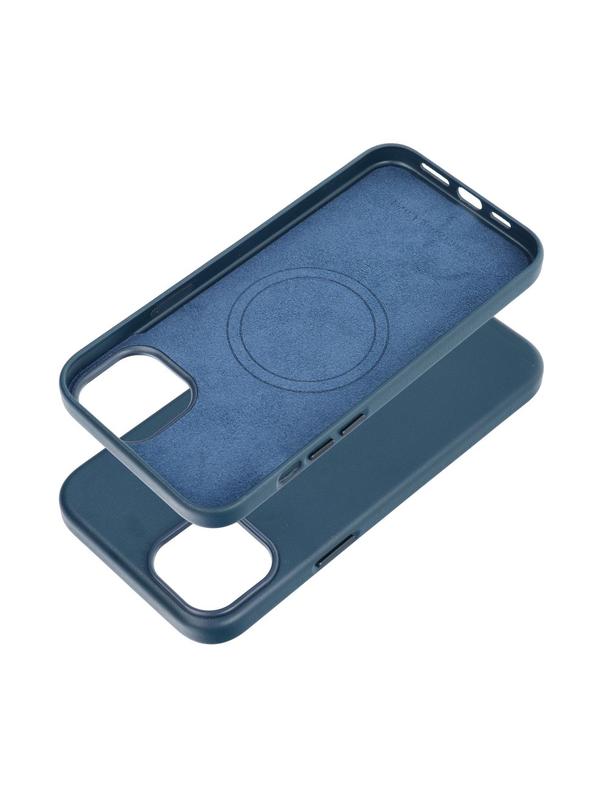 Futerał LEATHER MAG COVER kompatybilny z MagSafe do IPHONE 15 Plus niebieski