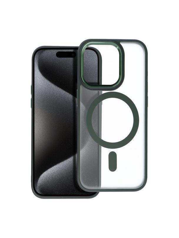 Futerał MATTE MAG COVER kompatybilny z MagSafe do IPHONE 15 Pro zielony