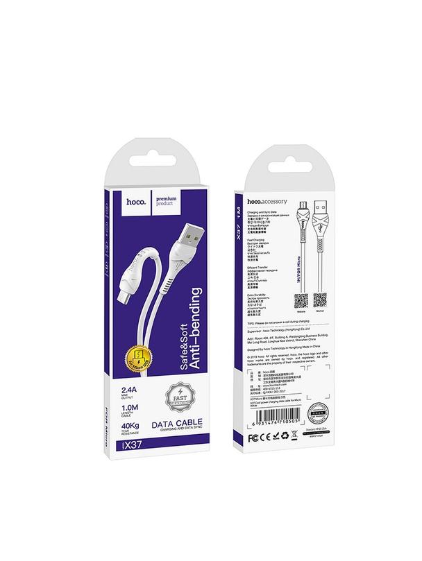 Kabel USB A do Micro USB Hoco 1 m X37 biały