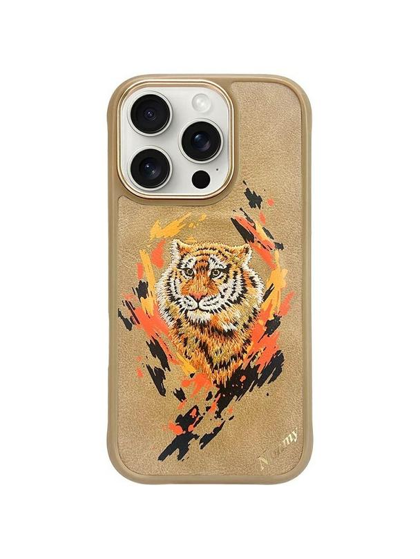 NIMMY futerał TYGRYS kompatybilny z MagSafe do IPHONE 16 Pro jasno brązowy