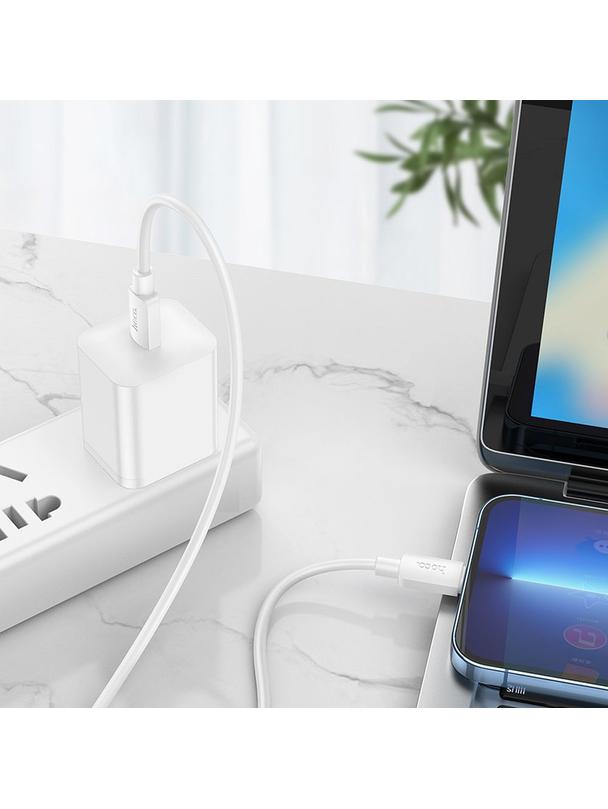 Kabel USB C do Lightning Hoco PD 2,4A 20W 1 m X96 biały