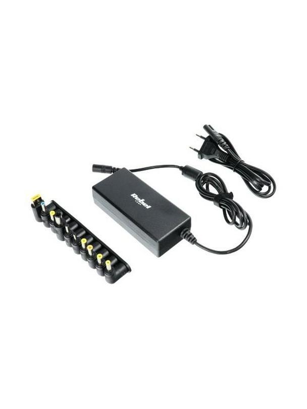 REBEL uniwersalny zasilacz sieciowy 65W 18-20V automatyczny 10 końcówek czarny
