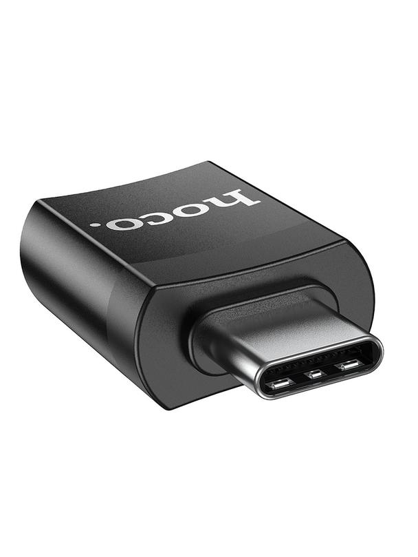 Adapter OTG USB C do USB A Hoco UA17 czarny