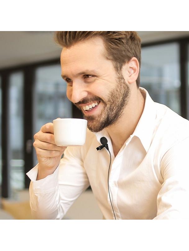 EOL Mikrofon krawatowy przewodowy Jack 3,5mm Hoco 2 m L14 czarny