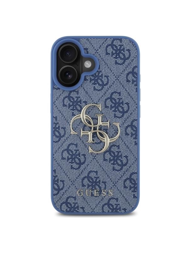 GUESS futerał do IPHONE 16 GUHCP16S4GMGBL (4G PU Big Logo) niebieski