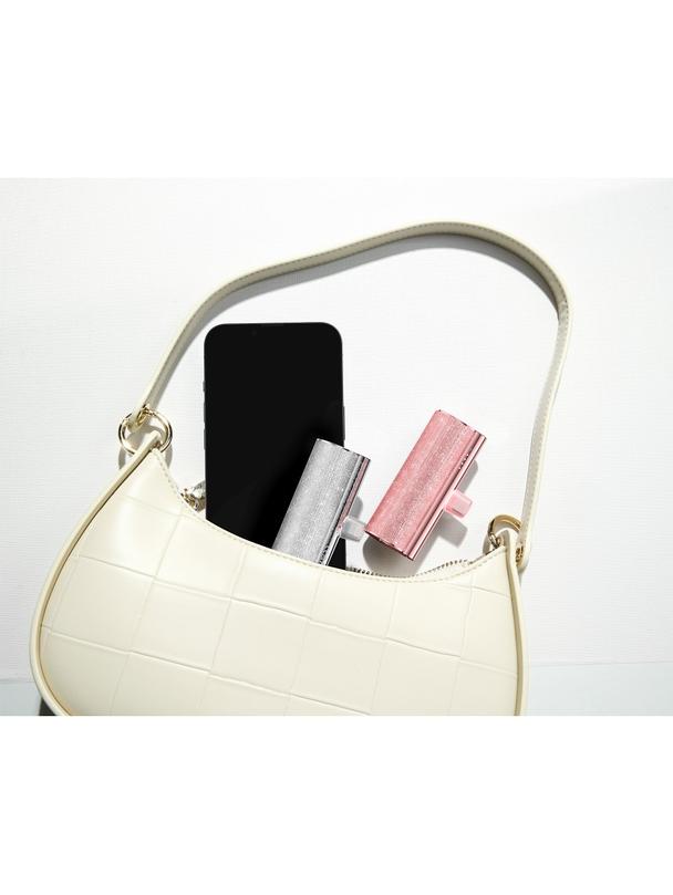 Powerbank Veger PlugOn (W0573) 5000 mAh z wbudowanym złączem USB C rózowy