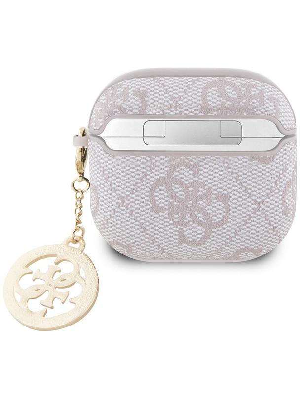 GUESS futerał do APPLE AirPods 4 GUA4P4E4CDP (PU 4G W/ Strass Charm) różowy
