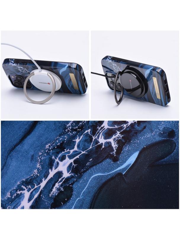 Etui na iPhone 14 Forcell F-Protect Mirage zgodny z MagSafe ocean marble