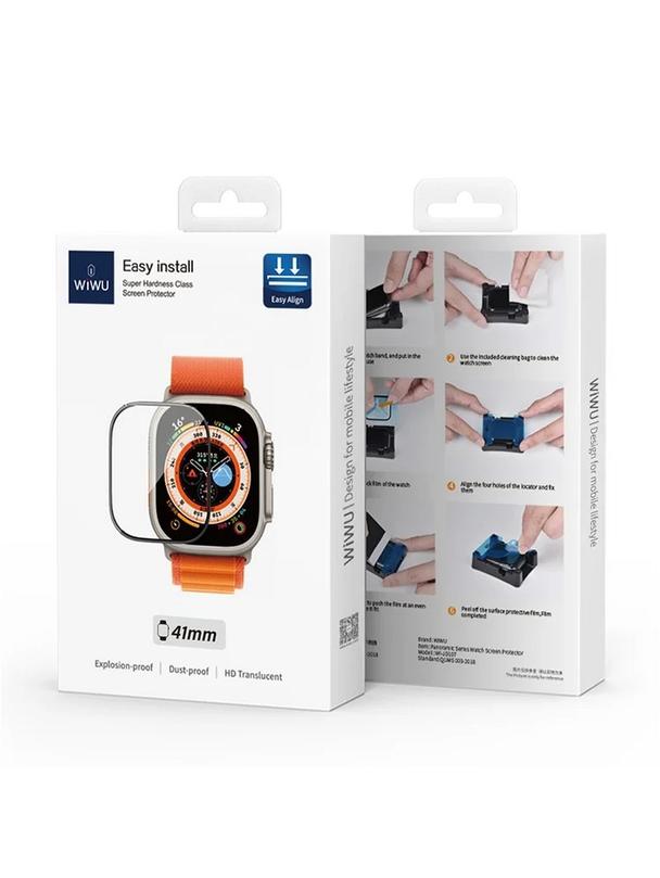 Wiwu - Szkło hartowane z aplikatorem Easy Install do Apple Watch 49mm