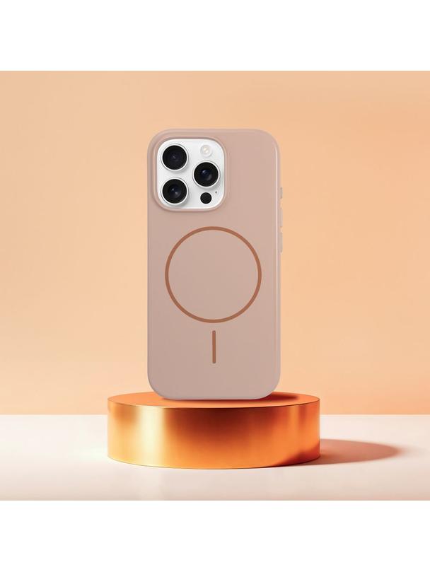 Glossy Mag Cover kompatybilny z MagSafe pasuje do IPHONE 17 Air pustynny złoty