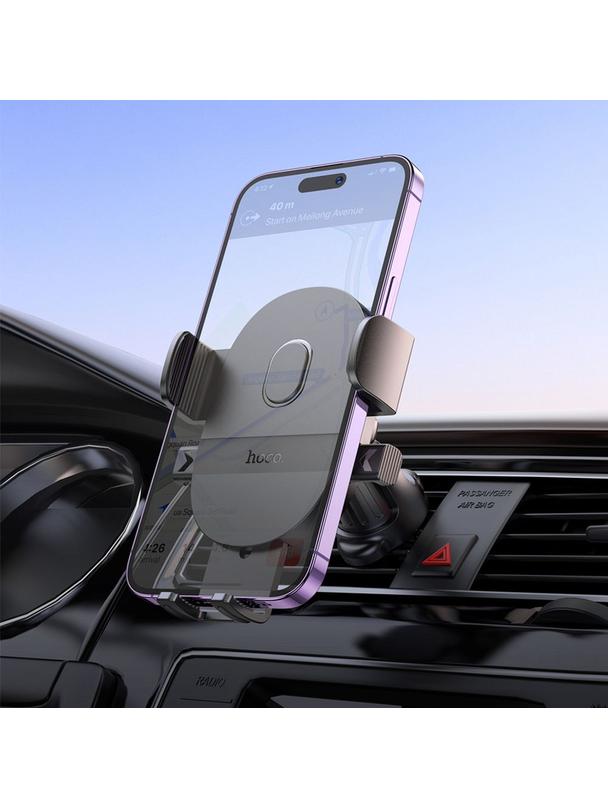 Uchwyt na telefon do samochodu uniwersalny Hoco do kratki H18 czarny