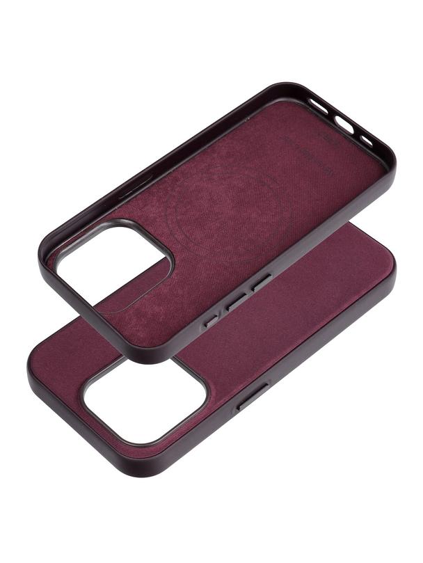 Futerał WOVEN MAG COVER kompatybilny z MagSafe do IPHONE 15 Pro burgundowy