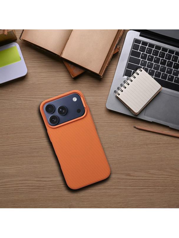 Futerał KEVLAR kompatybilny z MagSafe do IPHONE 17 Pro pomarańczowy