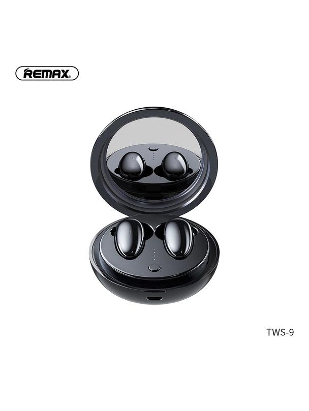 REMAX słuchawki bezprzewodowe bluetooth TWS-9 ze stacją dokującą i lusterkiem czarne