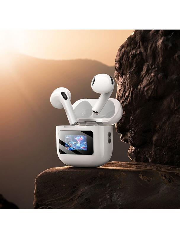 Słuchawki bezprzewodowe douszne Hoco z ekranem dotykowym TWS EW73 białe