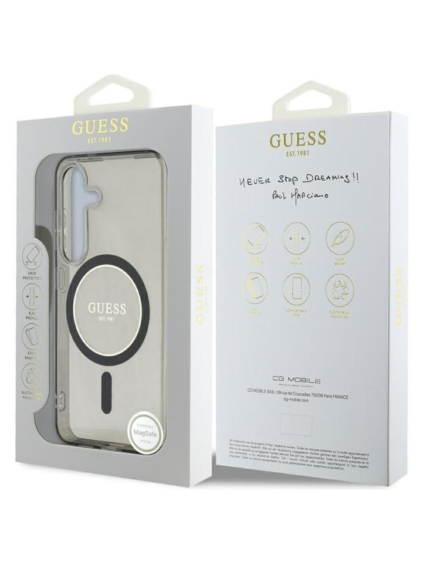 GUESS futerał do SAMSUNG S25 GUHMS25SHFGEREK (Magnetic IML Glitter Circle) czarny