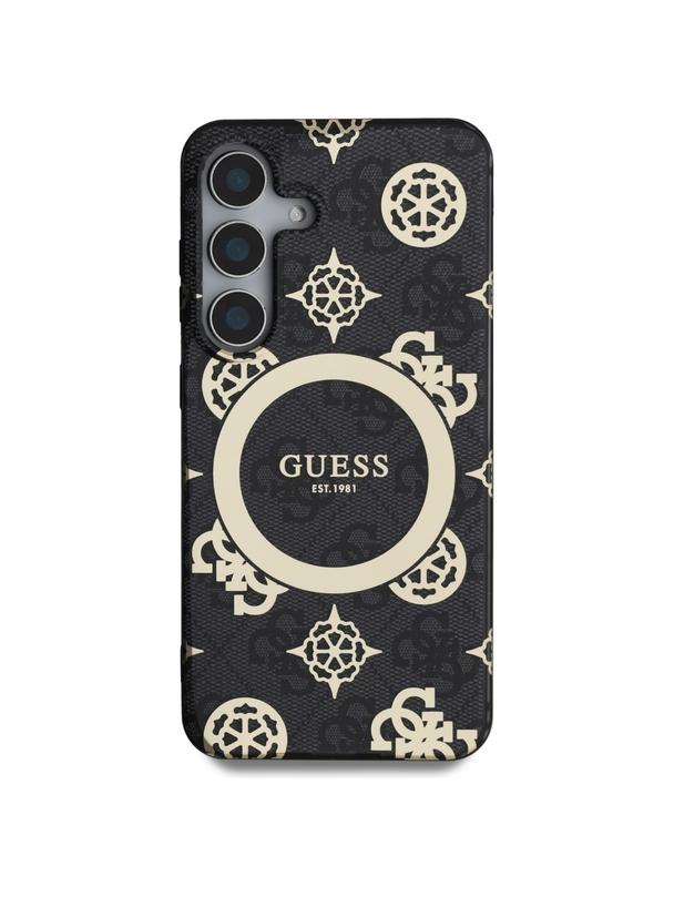 GUESS futerał do SAMSUNG S25 GUHMS25SH4PYEEK (Magnetic IML Peony on 4G Background) czarny