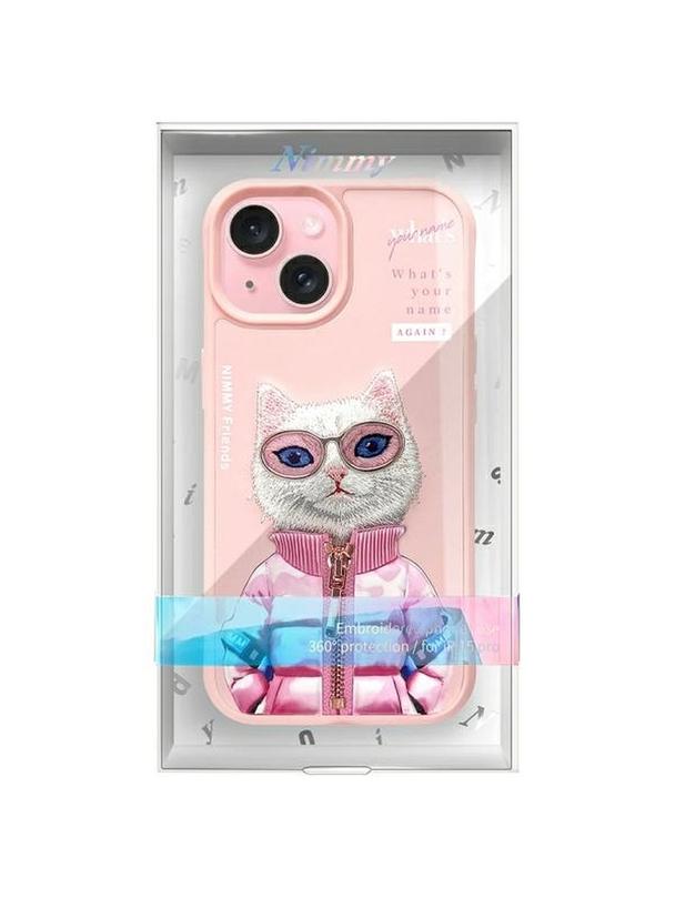 NIMMY futerał COOL&CUTE 2.0 Cat do IPHONE 15 różowy