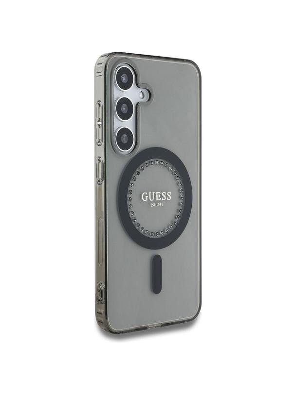 GUESS futerał do SAMSUNG S25 GUHMS25SPFTDTEK (Magnetic IML Rhinestones) czarny