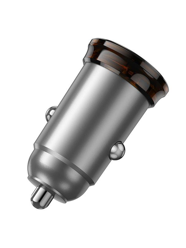 Ładowarka samochodowa Hoco USB A + USB C QC3.0 PD 43W NZ16A szara