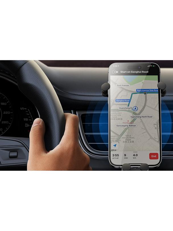 BASEUS uchwyt samochodowy indukcyjny do kratki 15W SUWX030001 czarny