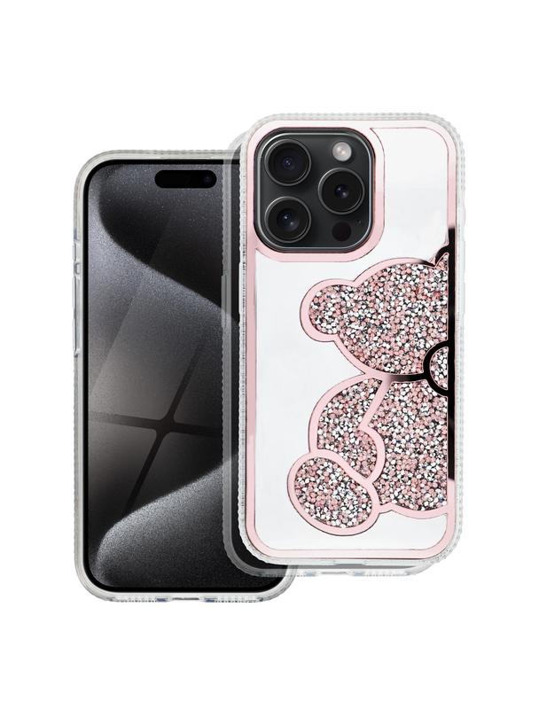 Futerał TEDDY BEAR do IPHONE 16 Pro Max różowy