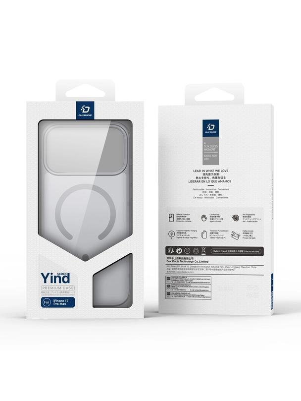 DUX DUCIS futerał YIND compatible with MagSafe do IPHONE 17 PRO (Open Ring) szary